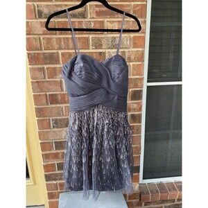 Cache Womens Dress Size 6 Gray Formal Homecoming Prom Wedding Shimmer